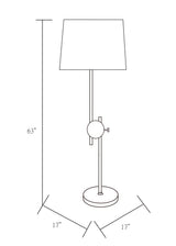 Jace 64" Iron Floor Lamp, Antiqued Metallic Brass