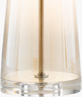 Jersey 26" Glass Table Lamp, Wheel Carved Champagne