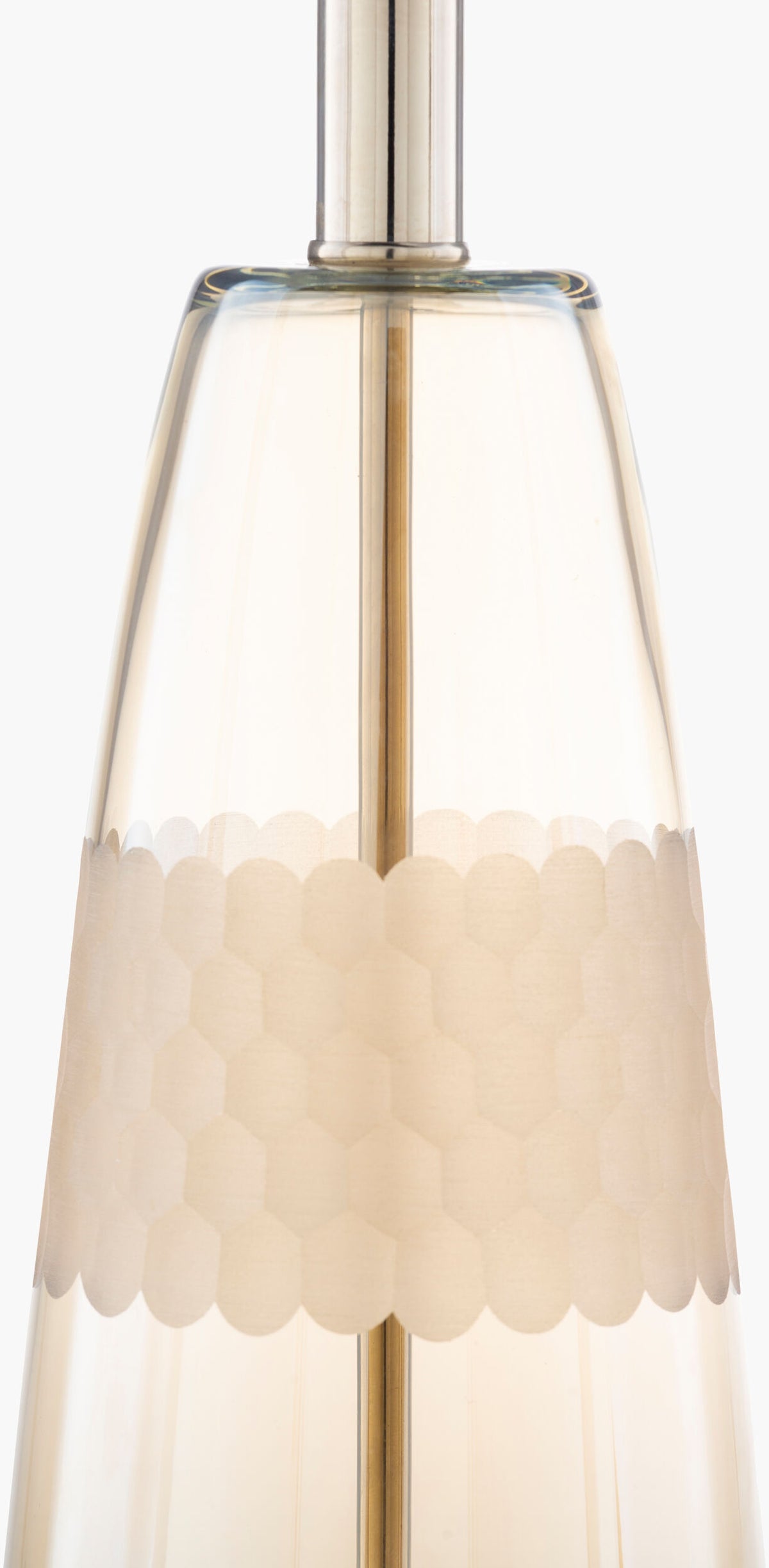Jersey 26" Glass Table Lamp, Wheel Carved Champagne