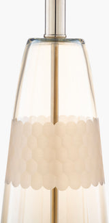 Jersey 26" Glass Table Lamp, Wheel Carved Champagne