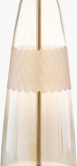 Jersey 26" Glass Table Lamp, Wheel Carved Champagne
