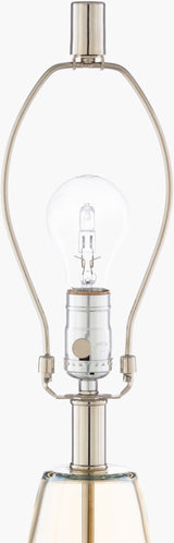 Jersey 26" Glass Table Lamp, Wheel Carved Champagne