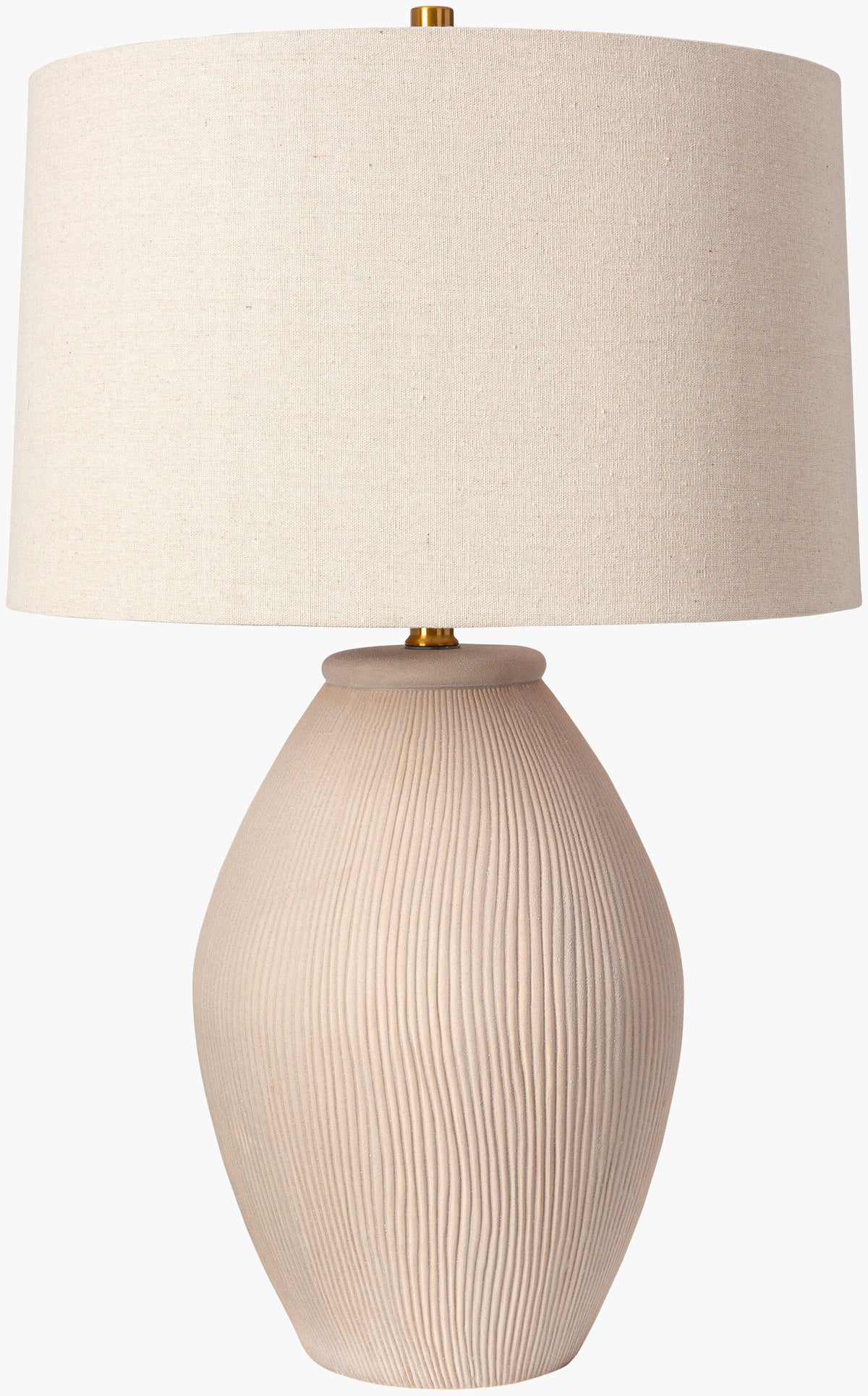 Jericho 30" Ceramic Table Lamp, Glazed Gray