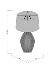 Jericho 30" Ceramic Table Lamp, Glazed Gray