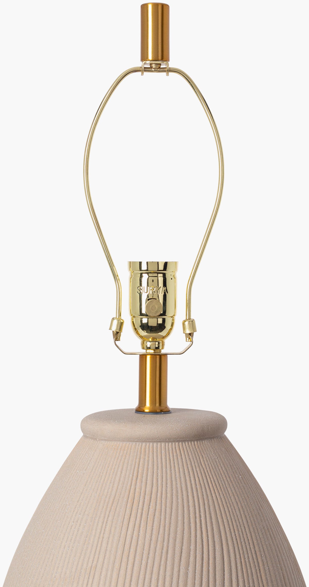 Jericho 30" Ceramic Table Lamp, Glazed Gray