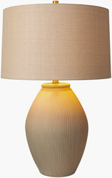 Jericho 30" Ceramic Table Lamp, Glazed Gray