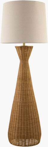 Jember 60" Rattan Floor Lamp, Natural Brown