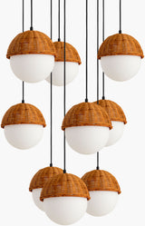Janze Iron Chandelier, Painted Gold