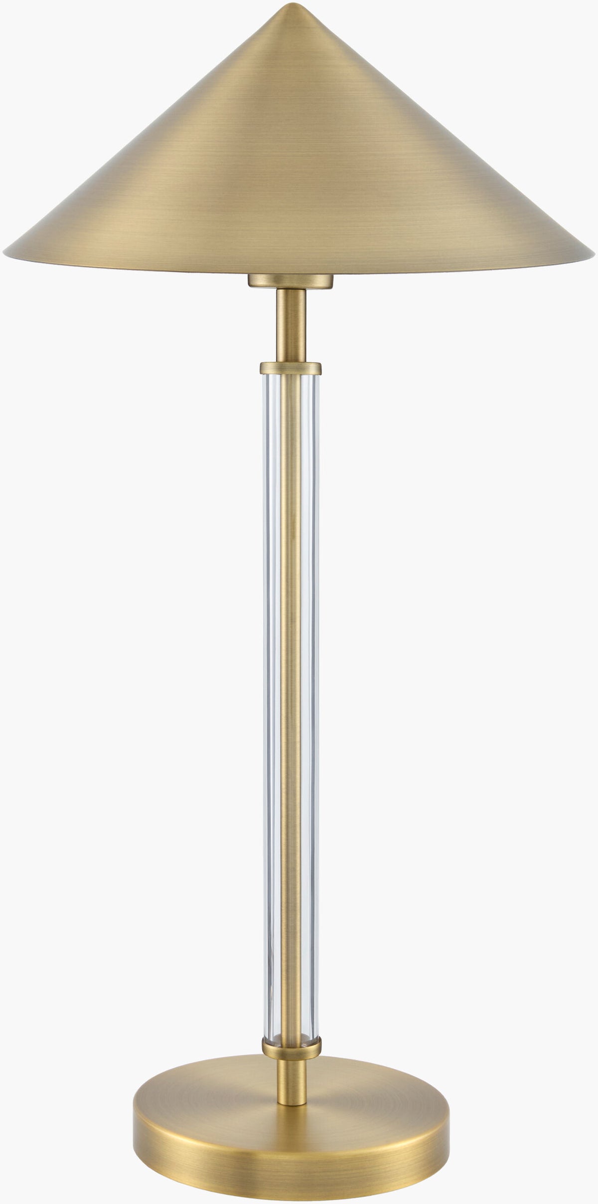 Jorvessa 24" Iron Table Lamp, Electroplated Metallic Brass