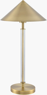 Jorvessa 24" Iron Table Lamp, Electroplated Metallic Brass