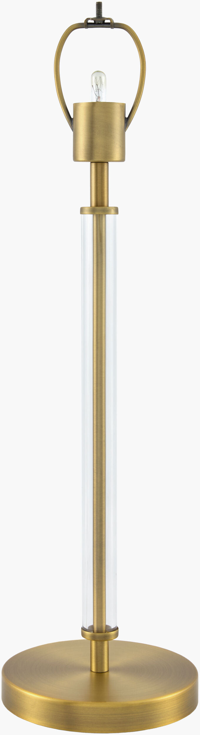 Jorvessa 24" Iron Table Lamp, Electroplated Metallic Brass