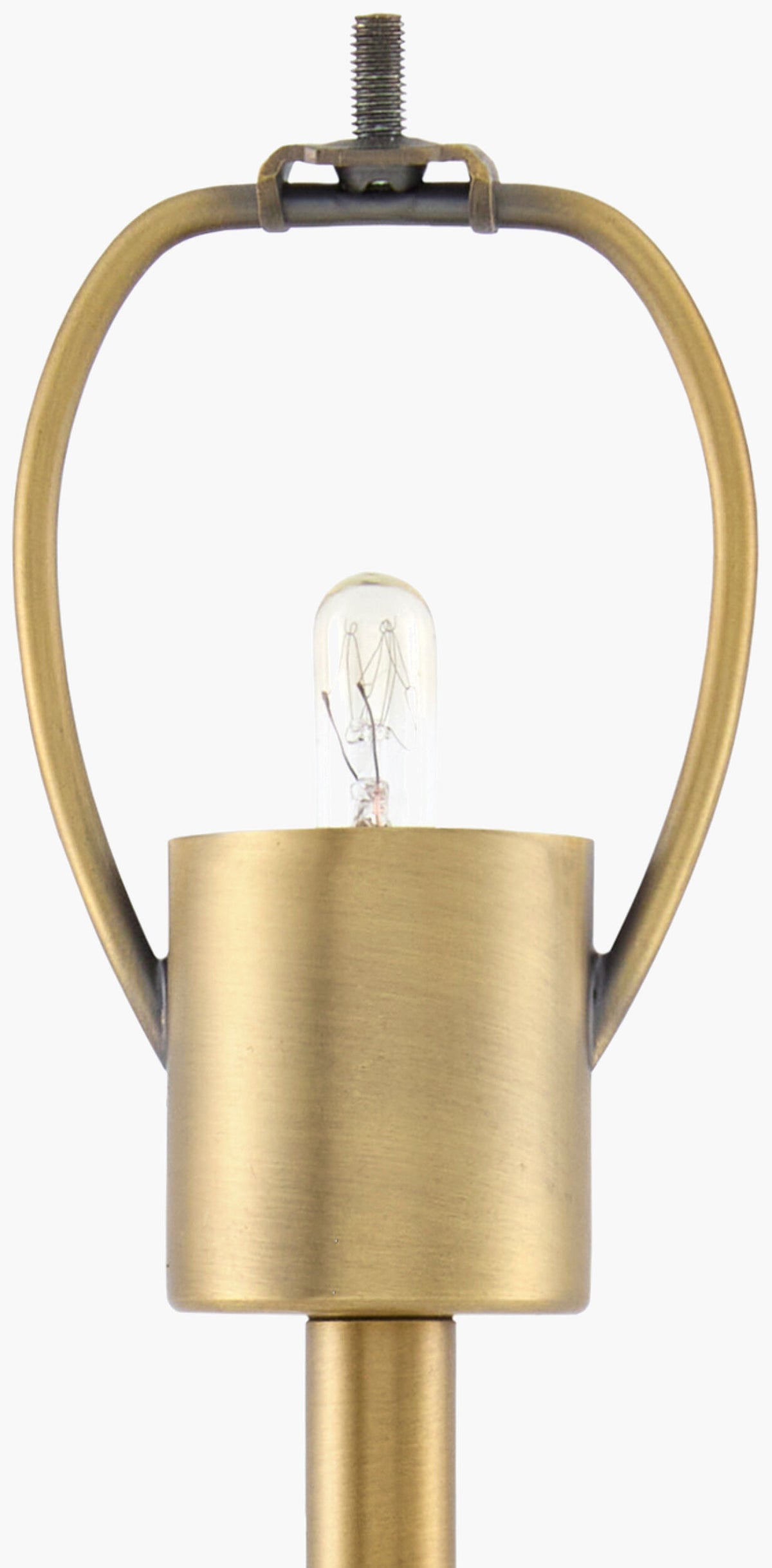Jorvessa 24" Iron Table Lamp, Electroplated Metallic Brass