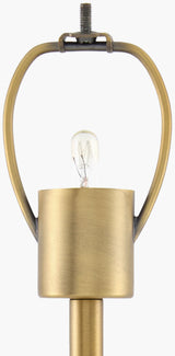 Jorvessa 24" Iron Table Lamp, Electroplated Metallic Brass