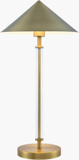 Jorvessa 24" Iron Table Lamp, Electroplated Metallic Brass