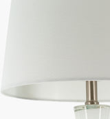 Julissa 28" Glass Table Lamp, Painted Navy, White