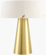 Jesmond 16" Steel Table Lamp, Plated Gold