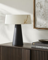 Jesmond 16" Steel Table Lamp, Painted Black