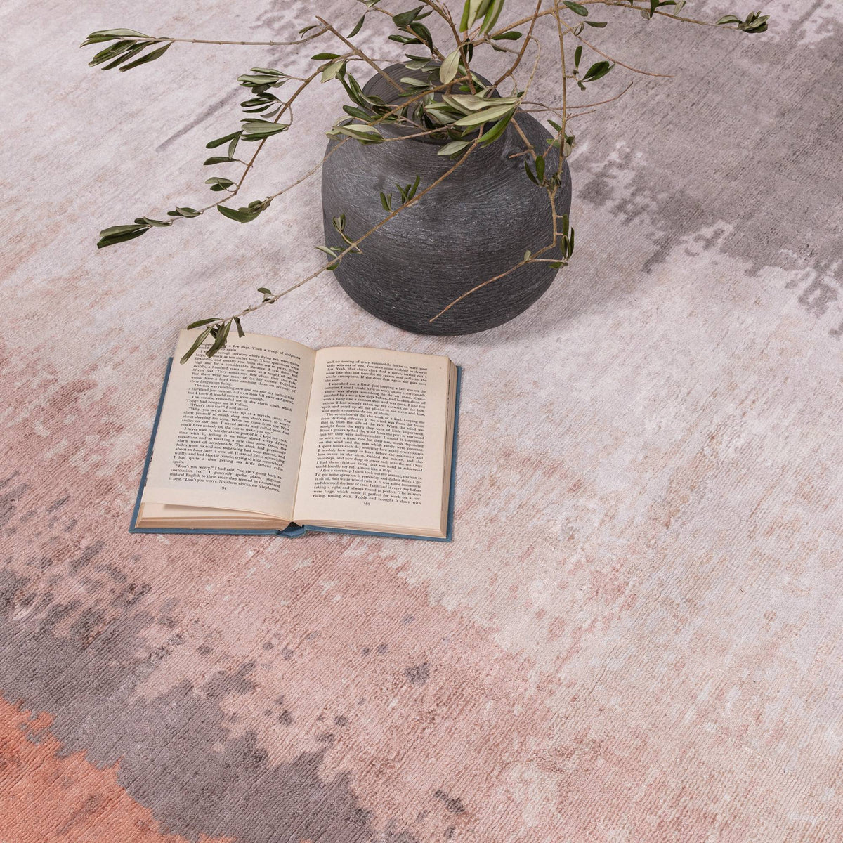 Juno Rug styled in a living room