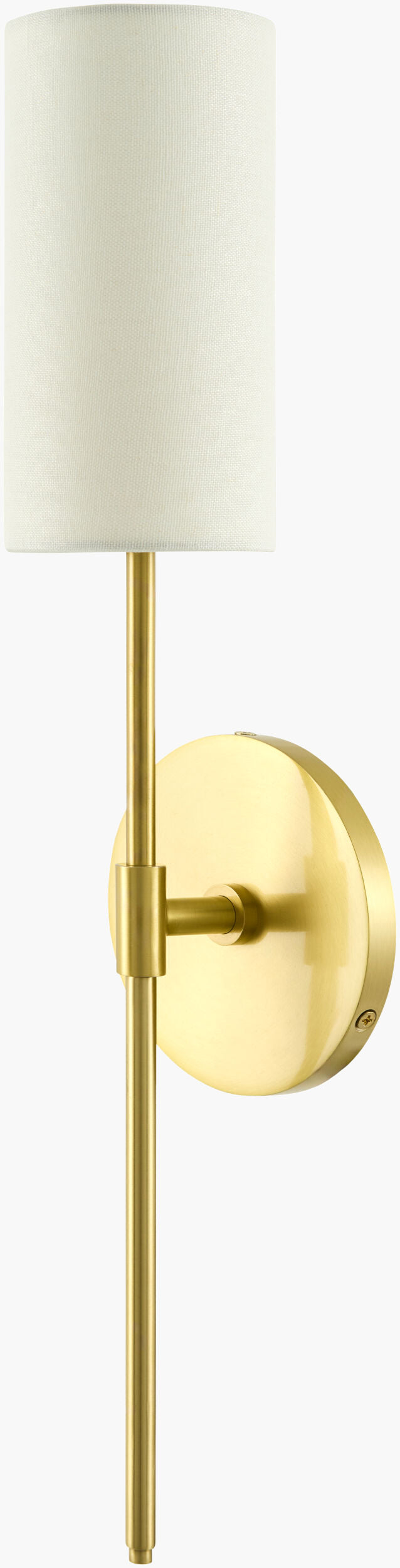 Jovara 19" Iron Wall Sconce, Electroplated Metallic Brass