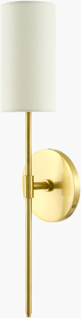 Jovara 19" Iron Wall Sconce, Electroplated Metallic Brass