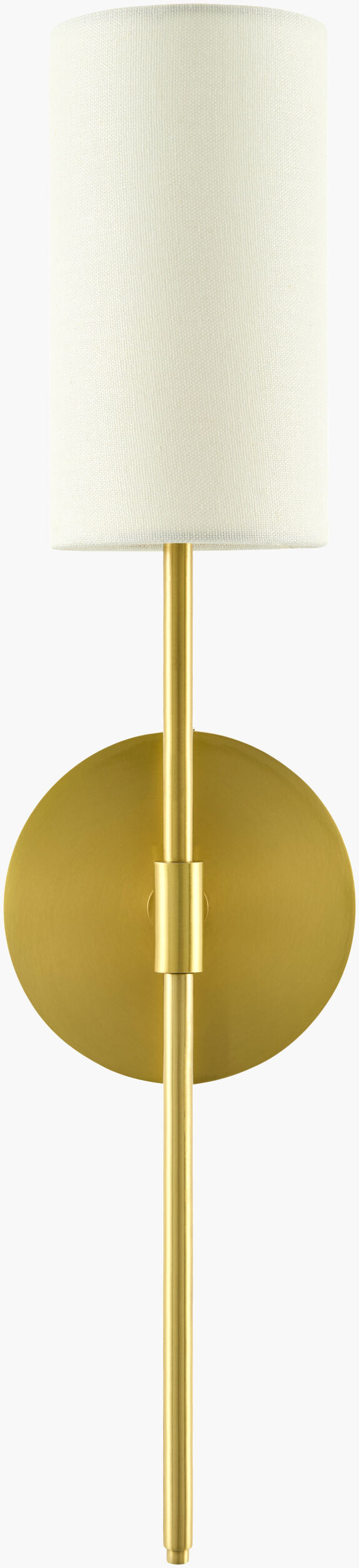 Jovara 19" Iron Wall Sconce, Electroplated Metallic Brass