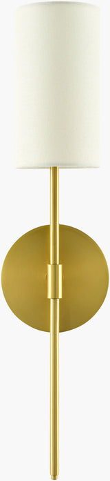 Jovara 19" Iron Wall Sconce, Electroplated Metallic Brass