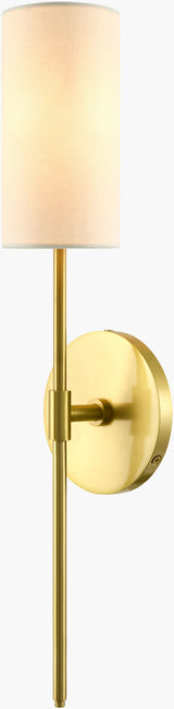 Jovara 19" Iron Wall Sconce, Electroplated Metallic Brass