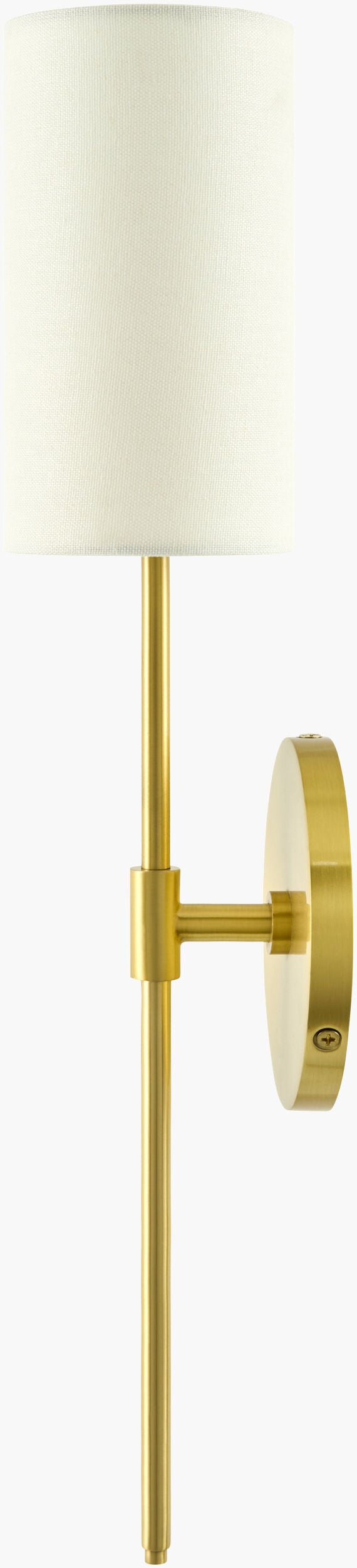 Jovara 19" Iron Wall Sconce, Electroplated Metallic Brass