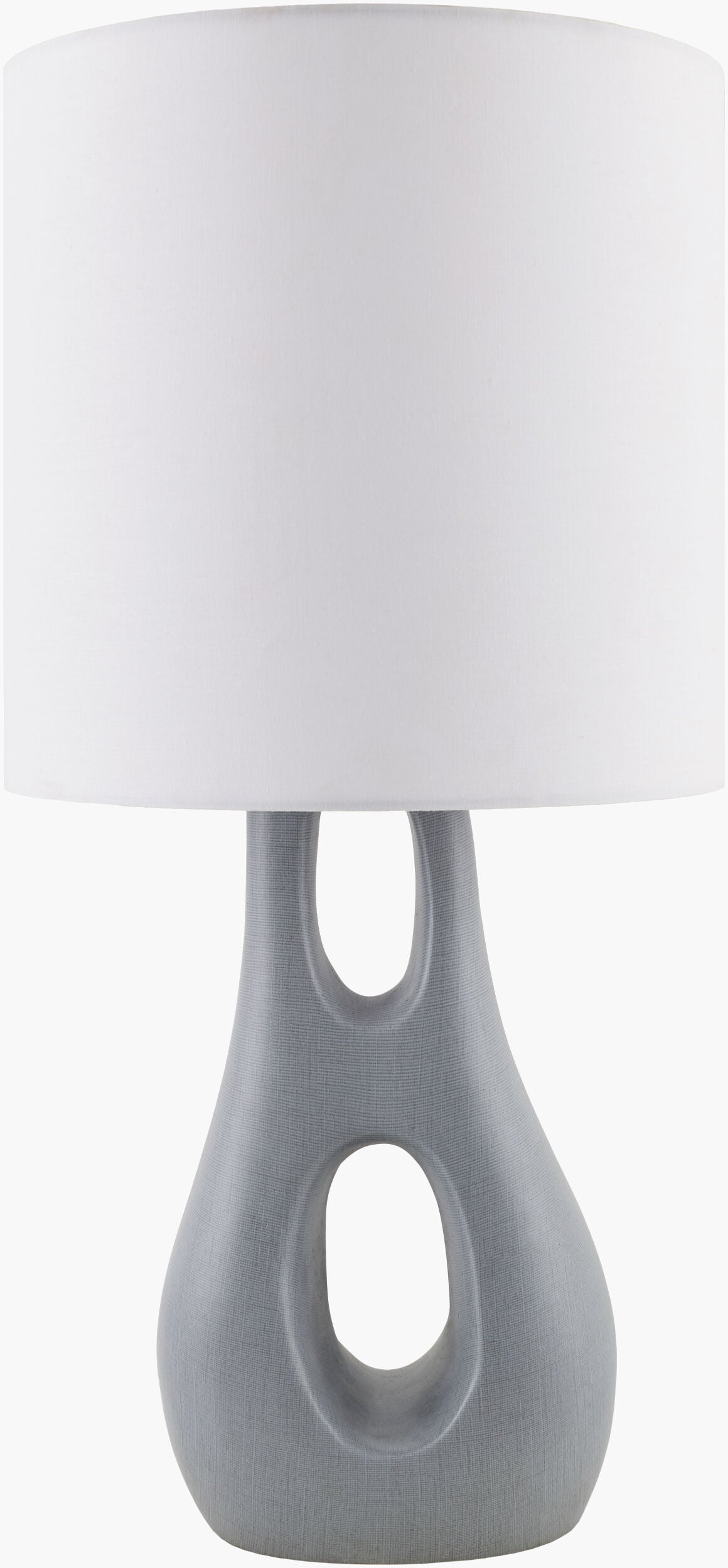Kaelix 23" Resin Table Lamp, Textured Gray