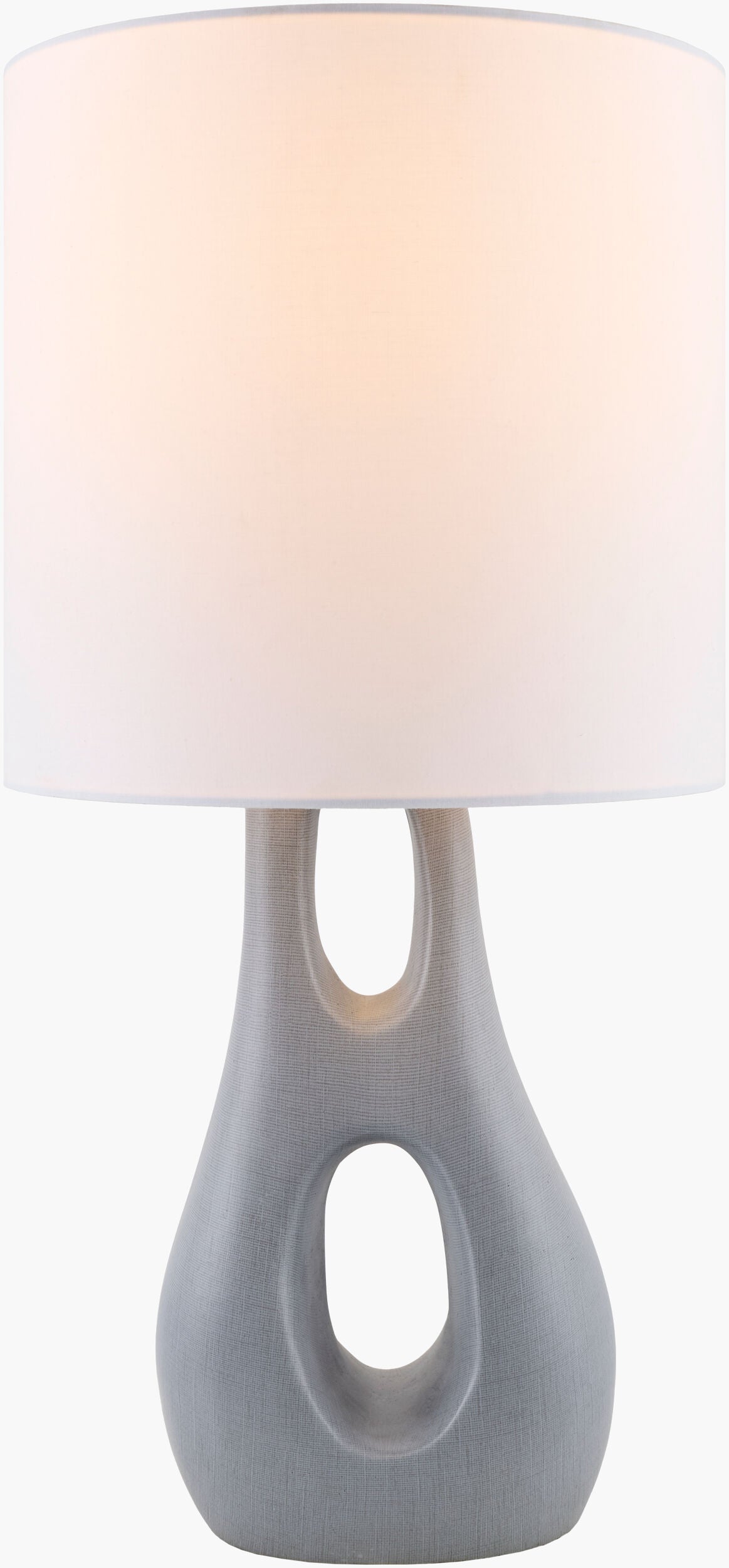 Kaelix 23" Resin Table Lamp, Textured Gray