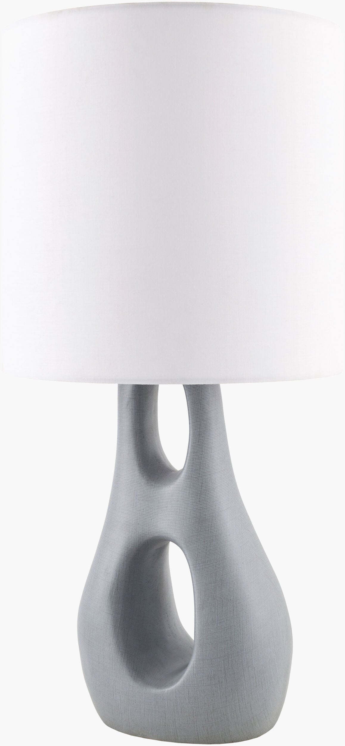 Kaelix 23" Resin Table Lamp, Textured Gray