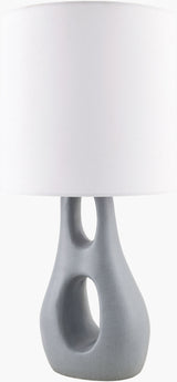 Kaelix 23" Resin Table Lamp, Textured Gray
