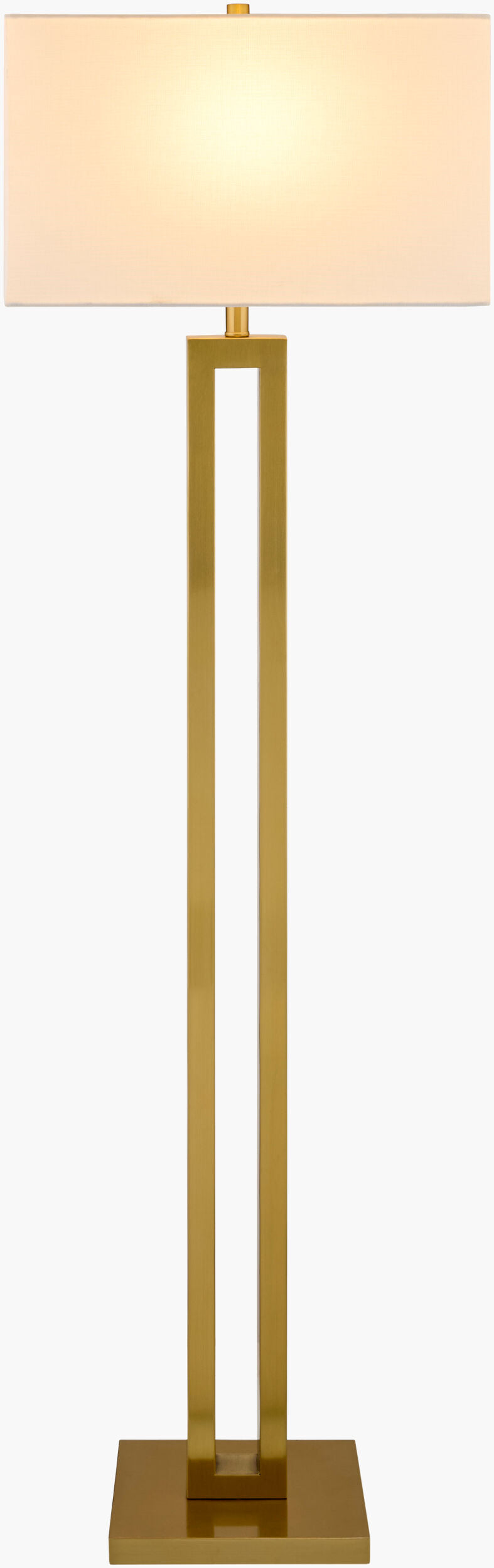 Kirrama 63" Iron Floor Lamp, Metallic Metallic Brass