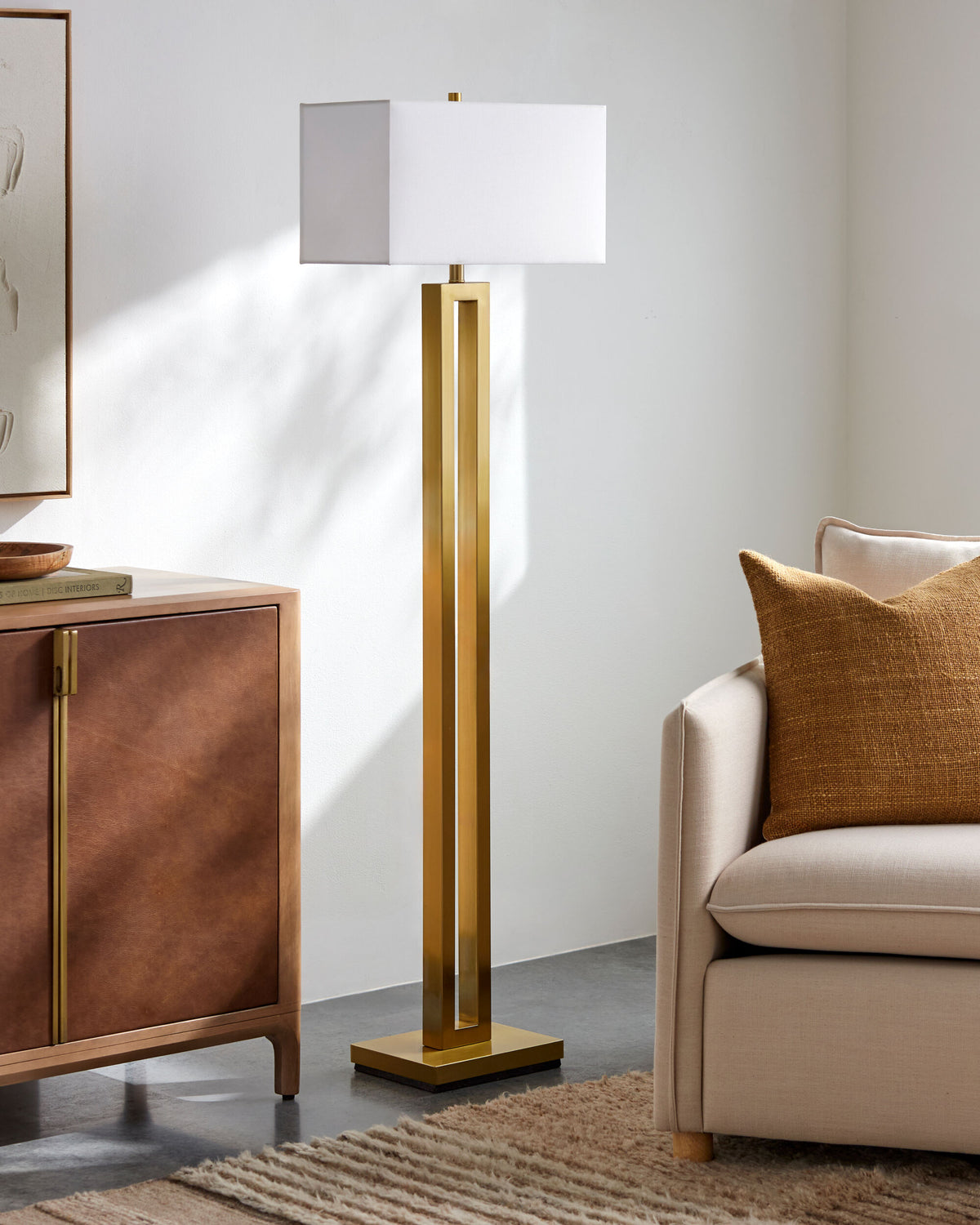 Kirrama 63" Iron Floor Lamp, Metallic Metallic Brass