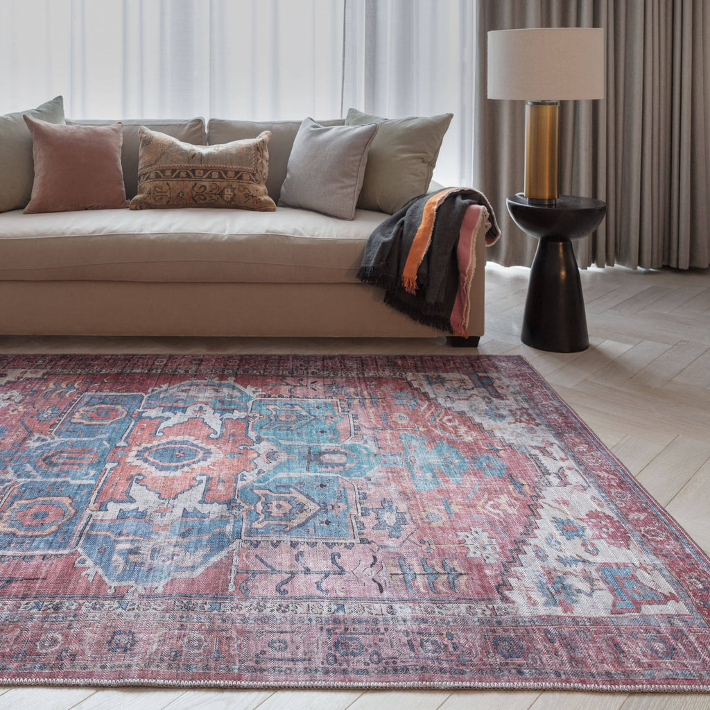 Kaya Rug styled in a living room