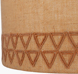 Kohen Jute Pendant Light, Natural Tan, Powder Coated White