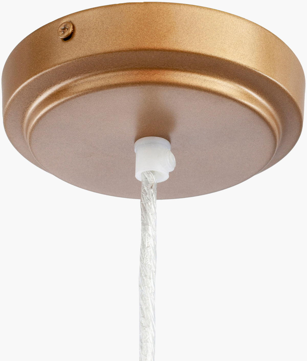 Kohen Jute Pendant Light, Natural Tan, Powder Coated White