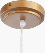 Kohen Jute Pendant Light, Natural Tan, Powder Coated White