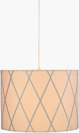Kohen fabric Pendant Light, Powder Coated Gray, Powder Coated White
