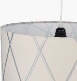 Kohen fabric Pendant Light, Powder Coated Gray, Powder Coated White