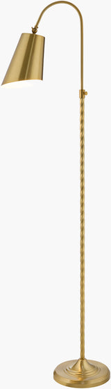 Klawer 67" Iron Floor Lamp, Electroplated Metallic Brass