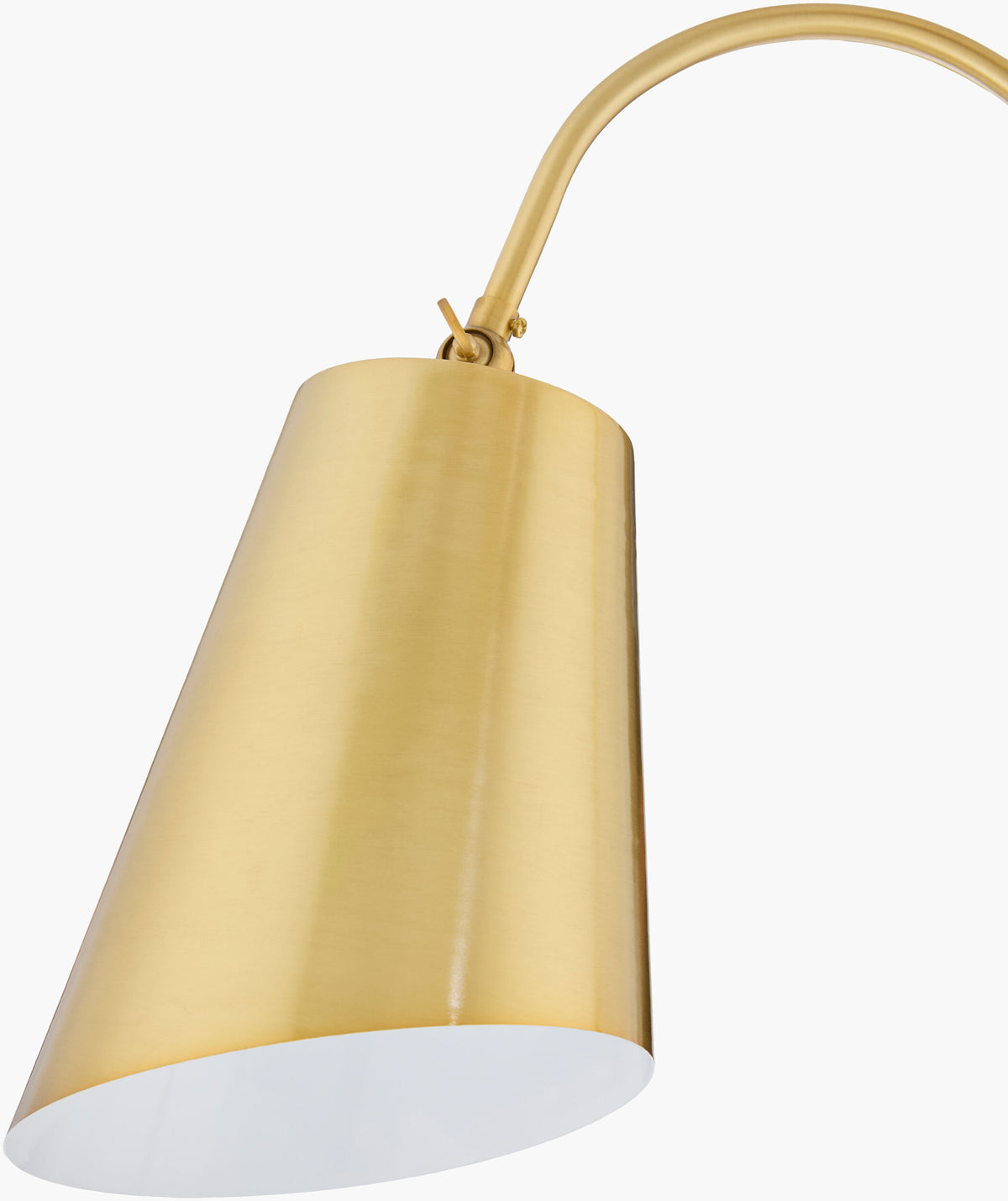 Klawer 67" Iron Floor Lamp, Electroplated Metallic Brass