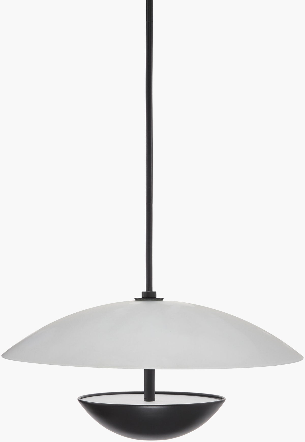 Karmoni Glass Pendant Light, Powder Coated Black