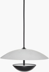 Karmoni Glass Pendant Light, Powder Coated Black