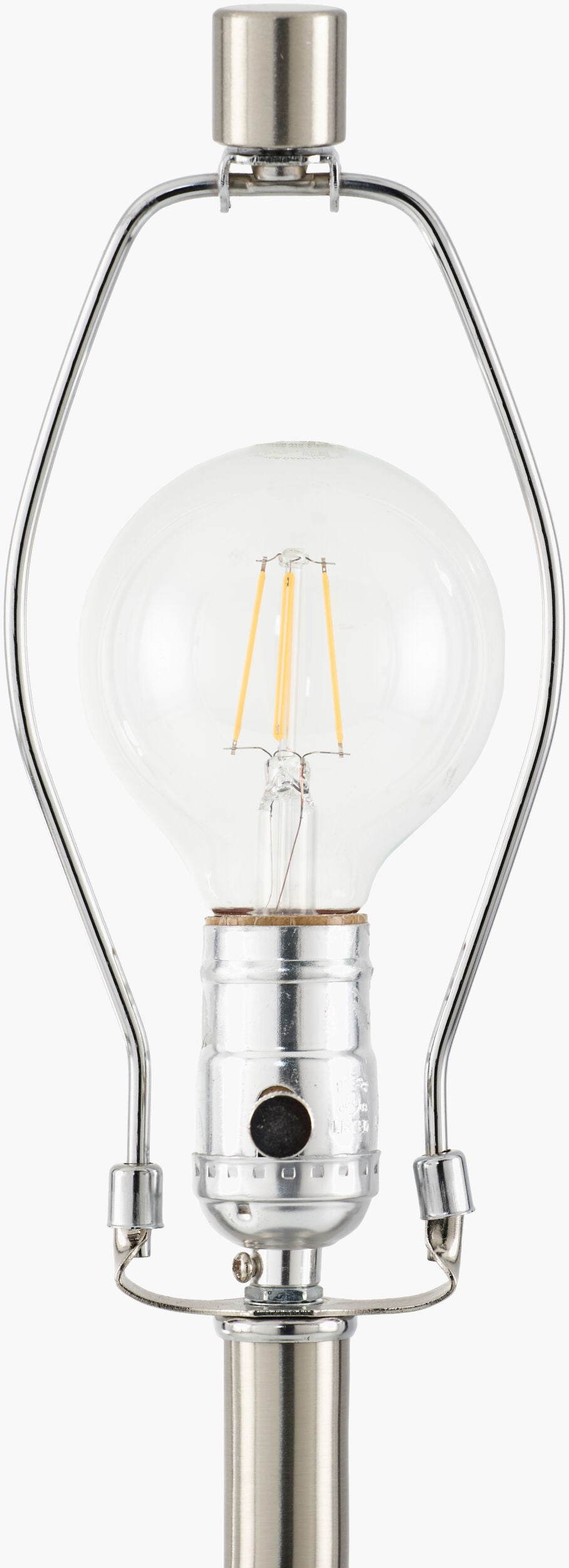 Kamas 29" Crystal Table Lamp, Translucent Clear, Plated Metallic Nickel
