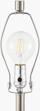 Kamas 29" Crystal Table Lamp, Translucent Clear, Plated Metallic Nickel