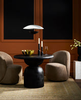 Karmoni Glass Pendant Light, Powder Coated Black