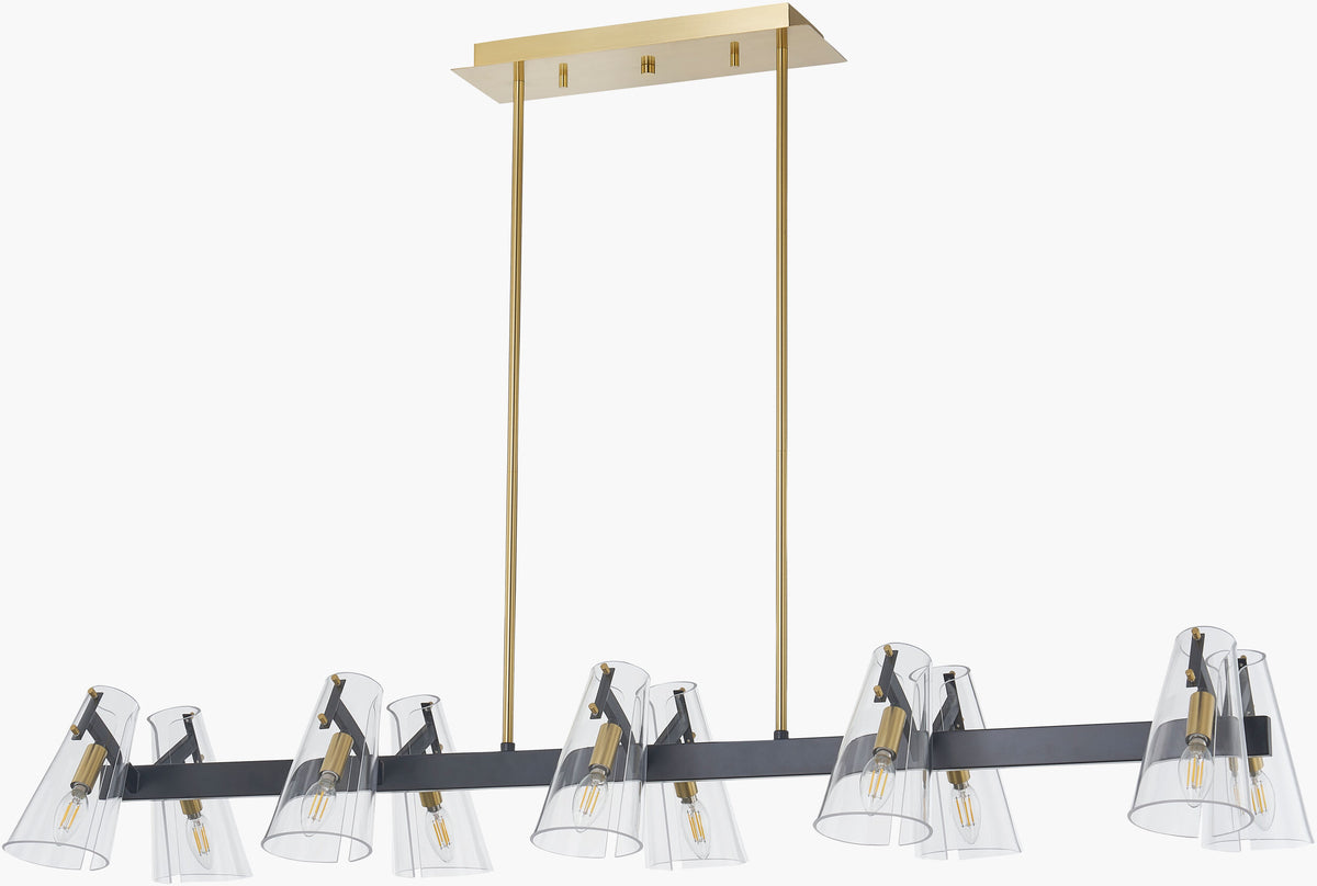 Korra Iron Chandelier, Metallic Metallic Brass