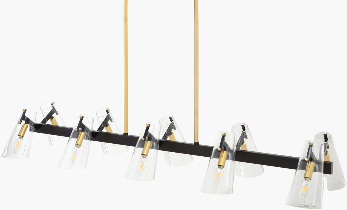 Korra Iron Chandelier, Metallic Metallic Brass (KRRA-002)