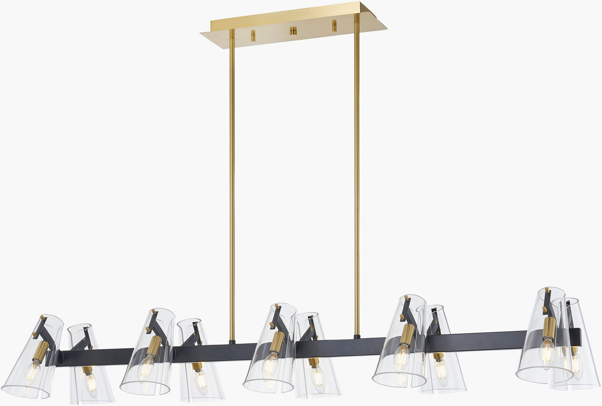 Korra Iron Chandelier, Metallic Metallic Brass